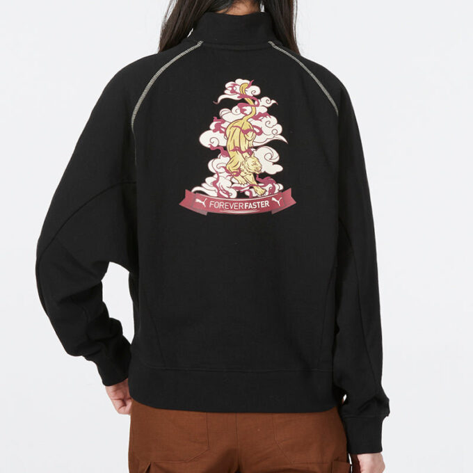 (WMNS) Das Cc Graphic Half-Zip Crew “Siyah”