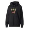 (WMNS) Downtown Büyük Boy Grafik Kapüşonlu Sweatshirt “Siyah”