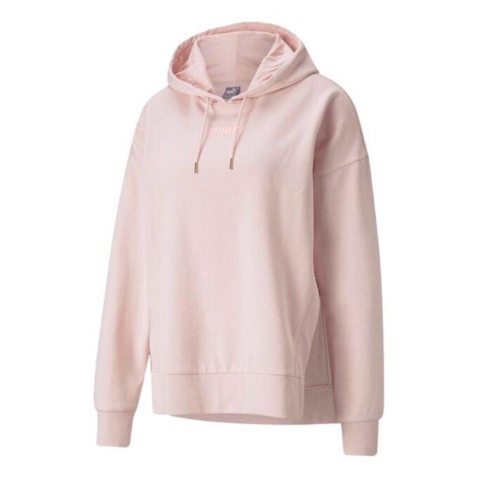 (WMNS) Düz Renkli Spor Bağcıklı Kapüşonlu Pembe Kırmızı