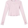 (WMNS) Düz Uzun Kollu Tişört “Pembe”