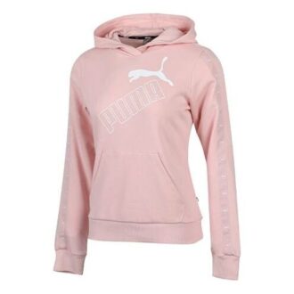 (WMNS) Essentials Logolu Kapüşonlu Üst “Pembe Beyaz”