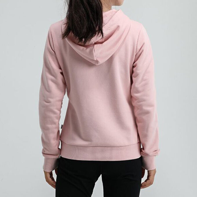 (WMNS) Essentials Logolu Kapüşonlu Üst “Pembe Beyaz”