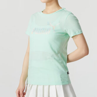 (WMNS) Essentials Logolu Tişört “Yeşil Gümüş”