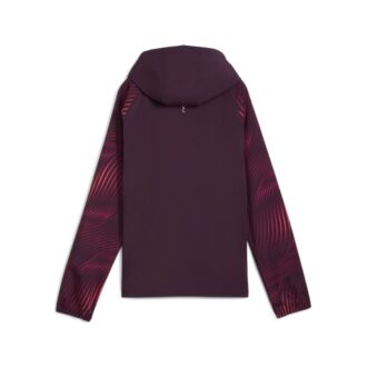 (WMNS) Favori Velocity Baskılı Dokuma Koşu Ceketi “Gece Yarısı Erik”