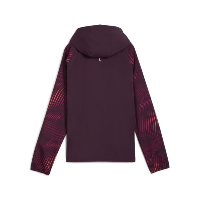 (WMNS) Favori Velocity Baskılı Dokuma Koşu Ceketi “Gece Yarısı Erik”