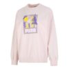 (WMNS) FF Kabarcık Kollu Yuvarlak Yaka Sweatshirt “Pembe”