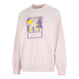 (WMNS) FF Kabarcık Kollu Yuvarlak Yaka Sweatshirt “Pembe”