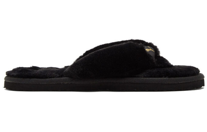 (WMNS) Fluff Flip Slide “Black Team Gold”