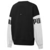 (WMNS) Güçlü Renk Bloklu Mürettebat Logo Baskılı Sweatshirt Siyah