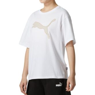 (WMNS) Grafik Spor Tişörtü “Beyaz Bej”