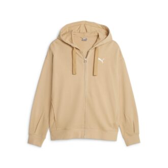 (WMNS) HER Tam Fermuarlı Kapüşonlu Sweatshirt “Tan”