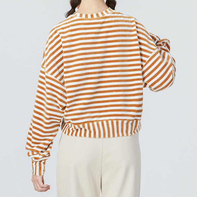 (WMNS) Çizgili Örme Kazak “Bej”