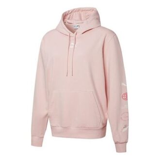 (WMNS) Küçük Logolu Kapüşonlu Sweatshirt “Açık Pembe”