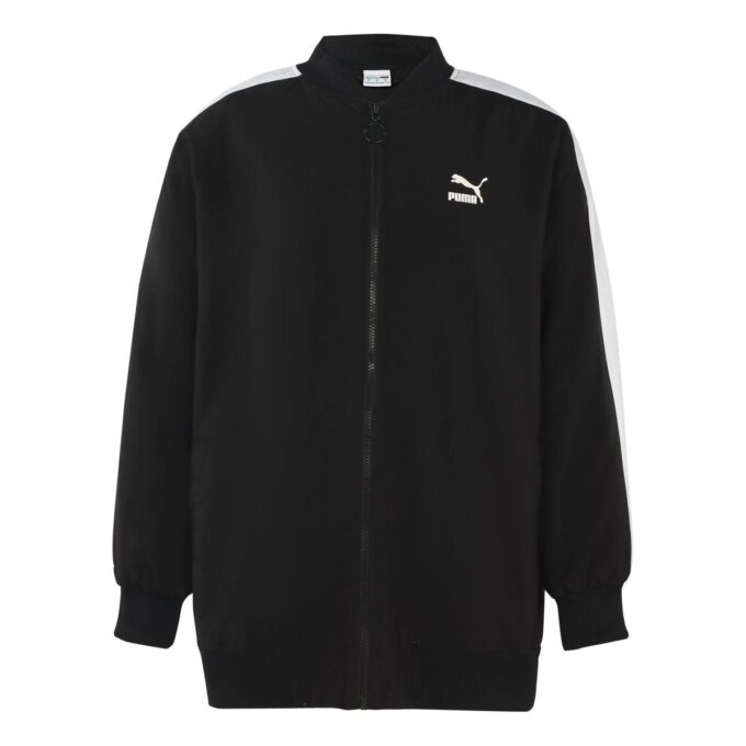 (WMNS) Klasik Bomber Logo Baskılı Ceket Siyah
