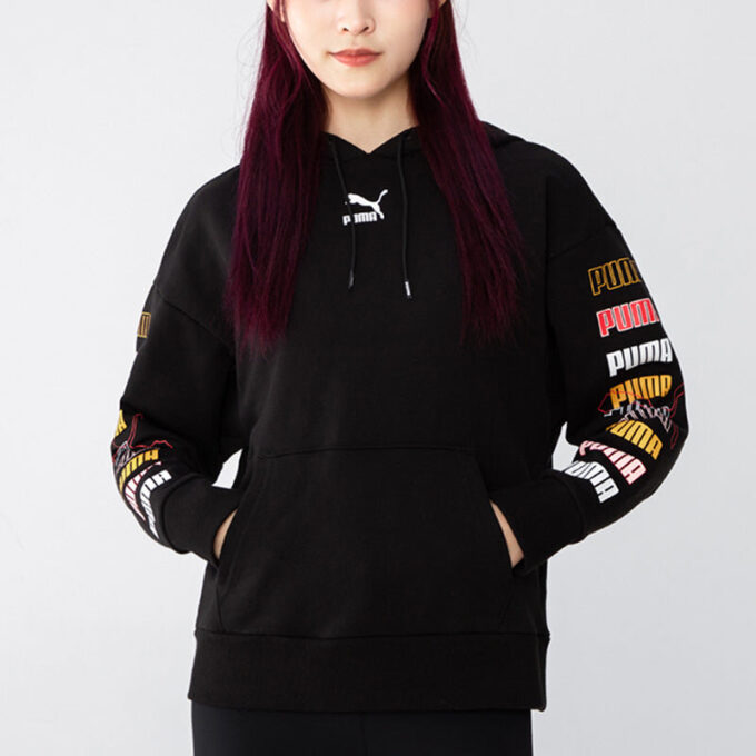 (WMNS) Klasik Grafik Kapüşonlu “Siyah”