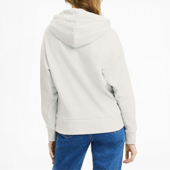 (WMNS) Klasik Logo Baskılı Kapüşonlu Gri