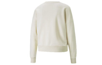 (WMNS) Klasik Logo Baskılı Yuvarlak Yakalı Sweatshirt Fildişi