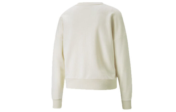 (WMNS) Klasik Logo Baskılı Yuvarlak Yakalı Sweatshirt Fildişi