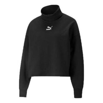 (WMNS) Klasik Logo Nakışlı Sweatshirt Siyah