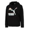 (WMNS) Klasik Logolu Kapüşonlu Sweatshirt “Siyah Beyaz”