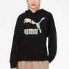 (WMNS) Klasik Logolu Kapüşonlu Sweatshirt “Siyah Beyaz”