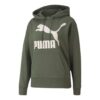 (WMNS) Klasik Logolu Kapüşonlu Sweatshirt “Zeytin Yeşili Beyaz”