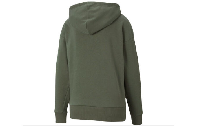 (WMNS) Klasik Logolu Kapüşonlu Sweatshirt “Zeytin Yeşili Beyaz”