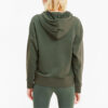 (WMNS) Klasik Logolu Kapüşonlu Sweatshirt “Zeytin Yeşili Beyaz”
