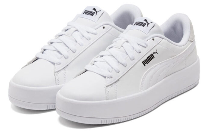 (WMNS) Lily Platform Deri “Beyaz”