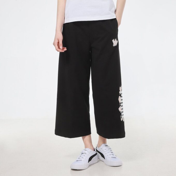 (WMNS) Logo Baskılı Örgü Günlük Pantolon Siyah