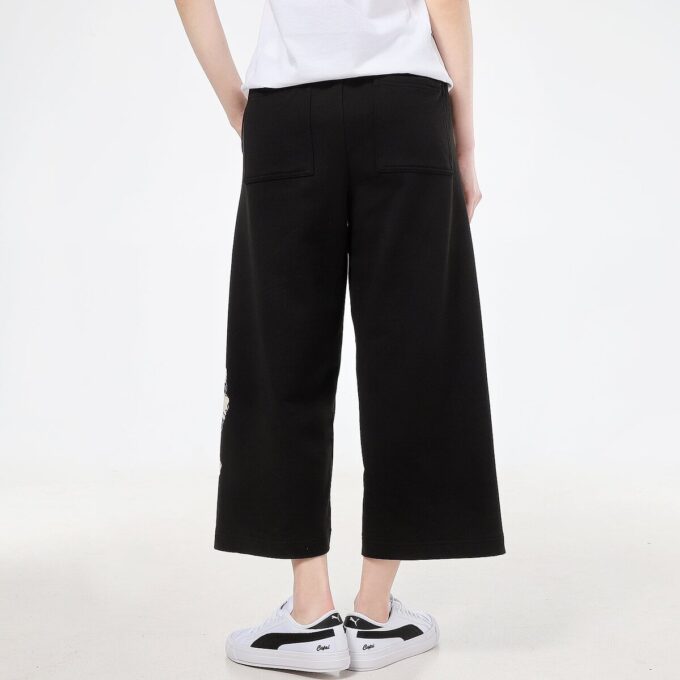 (WMNS) Logo Baskılı Örgü Günlük Pantolon Siyah