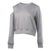 (WMNS) Logo Baskılı Yuvarlak Yaka Sweatshirt Gri