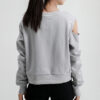 (WMNS) Logo Baskılı Yuvarlak Yaka Sweatshirt Gri