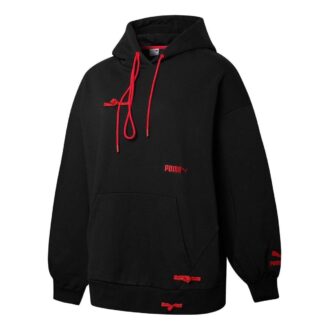 (WMNS) Logo CNY Sportswear Kapüşonlu Üst “Siyah”