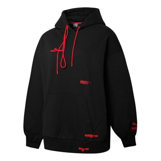 (WMNS) Logo CNY Sportswear Kapüşonlu Üst “Siyah”
