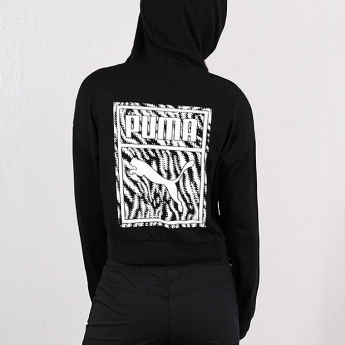 (WMNS) Logo Kısa Kapüşonlu “Siyah”