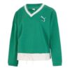 (WMNS) Logo V yaka Sweatshirt “Yeşil”