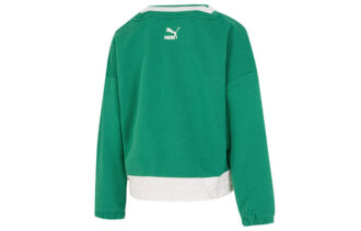 (WMNS) Logo V yaka Sweatshirt “Yeşil”