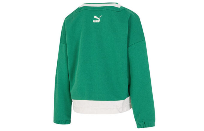 (WMNS) Logo V yaka Sweatshirt “Yeşil”
