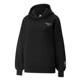 (WMNS) Logo Wellness Club Crew Kapüşonlu Sweatshirt “Siyah”