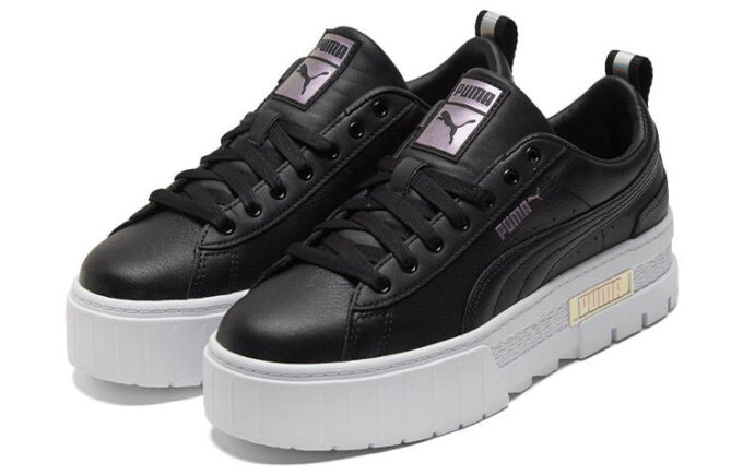 (WMNS) Mayze Lth Iridescent Spor Ayakkabı Siyah/Beyaz