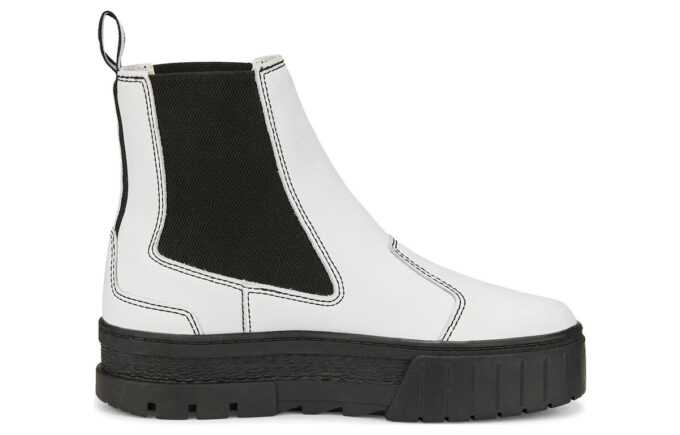 (WMNS) Mayze Pop Chelsea Botları “Beyaz Siyah”
