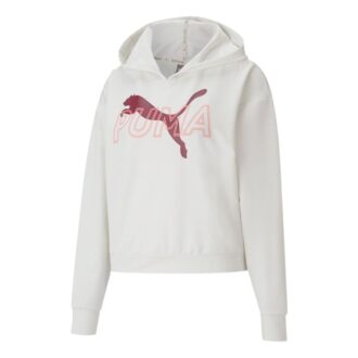 (WMNS) Modern Spor Kapüşonlu Sweatshirt “Beyaz Bordo”