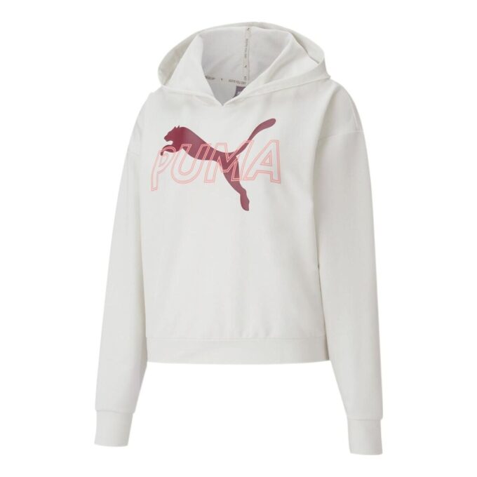 (WMNS) Modern Spor Kapüşonlu Sweatshirt “Beyaz Bordo”