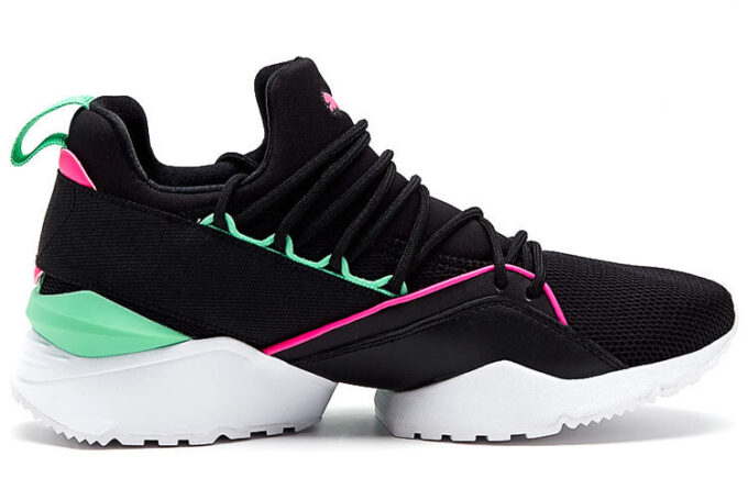 (WMNS) Muse Maia Street 1 Alçak Topuklu Koşu Ayakkabıları Siyah/Yeşil