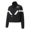 (WMNS) Pi Dblknit Logo Baskılı Dik Yaka Ceket Siyah