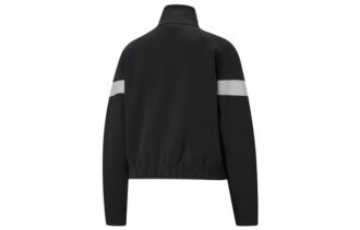 (WMNS) Pi Dblknit Logo Baskılı Dik Yaka Ceket Siyah