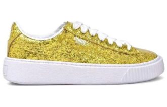 (WMNS) Sepet Platform Parıltılı “Altın”