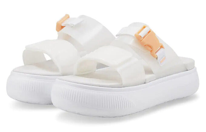 (WMNS) Süet Mayu Pop Sandal “Beyaz Fizzy Melon”