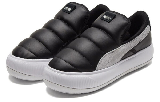 (WMNS) Süet Mayu Slip-on Ayakkabılar Siyah/Beyaz